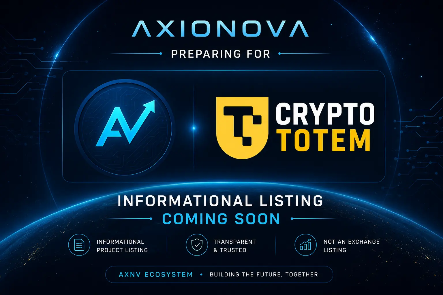 Axionova Prepares for CryptoTotem Informational Listing